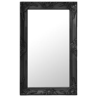 vidaXL Espejo De Pared Estilo Barroco Negro 50x80 Cm Vidaxl