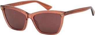 Gucci Zonnebrillen - Dames - Zonnebrillen - Bruin - 56 MM - Accessoires