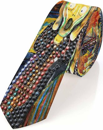 Generic Work Tie Art Scream Tie Fashion Neckties Elegant Business Necktie For Party Weddings Business