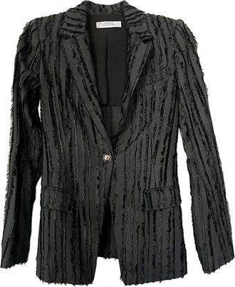 Versace Collection Black Tufted Blazer Size S