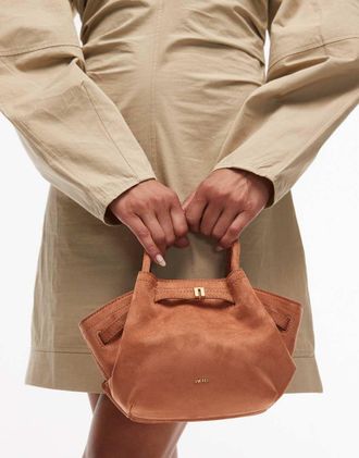 JW PEI Hana - Borsa shopping piccola in camoscio sintetico marrone