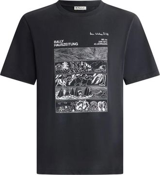 Bally T-shirt con stampa stile fumetto - Nero