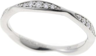Chanel Platinum Platinum 950 Band Ring (Pre-Owned)