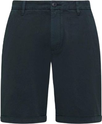 Sun 68 Bermuda Chino - Heren - Korte Broeken - Blauw - W33 - Katoen - Korte Broeken