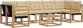 vidaXL Conjunto De Sof&aacute;s De Exterior 8 Uds. Y Beige Vidaxl