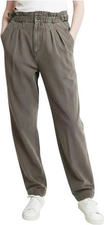 Isabel Marant Neriah Broeken - Dames - Straight fit broeken - Grijs - M - Katoen - Broeken