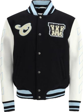 Off-white Black Logo Varsity Jacket