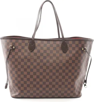 Louis Vuitton Brown Coated Canvas Leather Handbag Tote Bag (Pre-Owned)