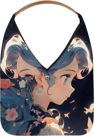 Generic Flamingo Girl Reusable Lightweight Grocery Bags - Foldable Into Compact Pouch, Washable & Sturdy, Multipurpose for Shopping and Travel