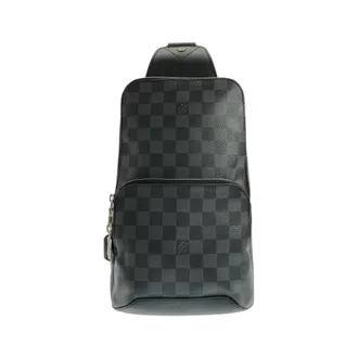 Louis Vuitton Dark Gray Graphite Coated Canvas Shoulder Bag (Pre-Owned)