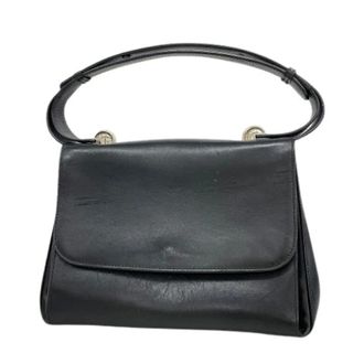 Ferragamo Pre-owned Leather Handbag - Dames - Pre-owned - Zwart - Maat: ONE Size Leer