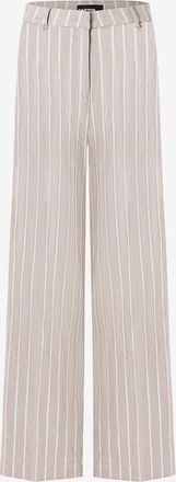 Cambio Gestreifte weite Leinenmixhose Mira