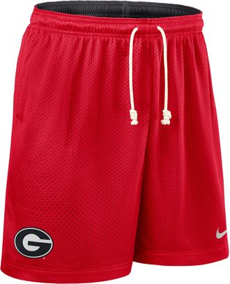 Nike Georgia Sideline Reversible Nike Mens Dri-FIT College Shorts in Red | 03BF074MGBN-RJ3