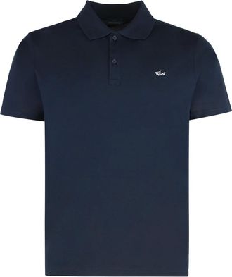 Paul & Shark Tops, Heren, Blauw, XL, Katoen, Cotton Pique Polo