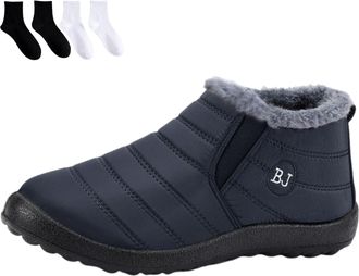 Generic Comfortable Winter Boots, Womens Waterproof Orthopedic Warm Boots, Fur Lined Snow Shoes for Women (Blue, One Size, Adult, Women, 10.5, Numeric, UK Foo