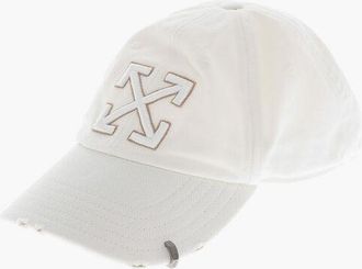 Off-white Distressed Cotton Baseball Cap size One Size