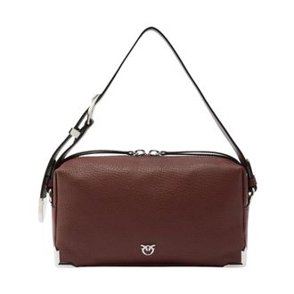 Pinko Bauletto Trittico - Dames - Schoudertassen - Bruin - ONE Size - Leer - Tassen