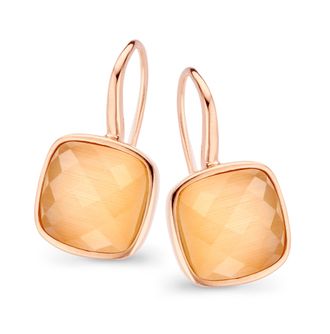 Orphelia Isabella Dames 925 Zilver Oorringen - Roze ZO-7198/OR