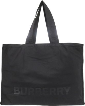 Burberry Black Nylon Tote Bag (Pre-Owned)