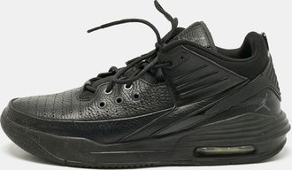 Air Jordan s Black Leather Jordan Max Aura 5 Black Anthracite Sneakers