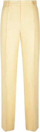 Max Mara Straight Trousers, female, Yellow, Size: 2XS Weekend Trousers