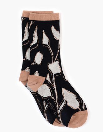 Tutti & Co Womens Wildflower Socks - Black