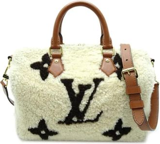 Louis Vuitton Tweedehands Canvas Louis Vuitton tassen - Dames - Vintage Handtas - Wit - ONE Size - Vintage