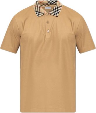 Burberry Evan Polo Shirt - Heren - Polos - Beige - XS - Katoen - Tops