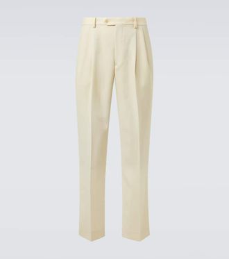 Auralee Pantaloni regular in lana e mohair