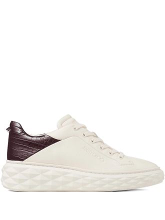 Jimmy Choo London White Diamond Sculptural Nappa Sneakers
