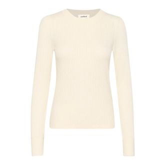 Soaked In Luxury White Pullover Jumper Whisper Style - female - Soaked in Luxury - Round-neck Knitwear - White - 2XL - Knitwear