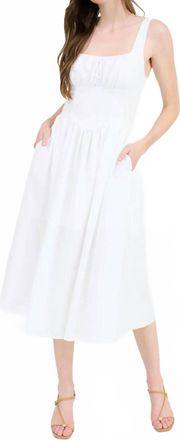 Blu Pepper Farrah Midi Dress In White