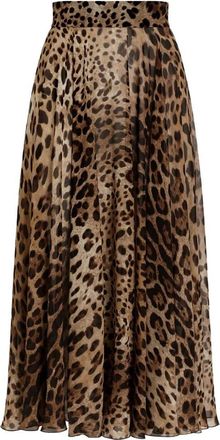 Dolce & Gabbana Leopard Print Skirt