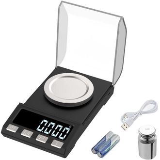 OEM B&aacute;scula De Bolsillo Recargable Por Usb, B&aacute;scula De Precisi&oacute;n De Miligramos De 100g/0,001g, B&aacute;scula De Cocina Para Pesar Polvo, Joyas, Bolsillo Dorado 