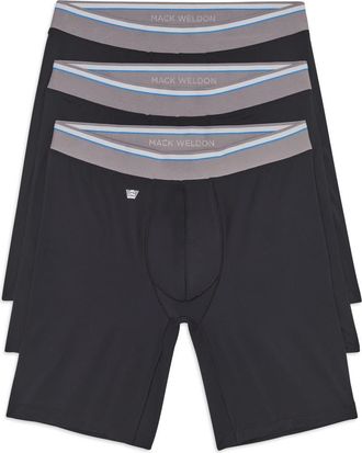 Mack Weldon 3-Pack Endurance FX Boxer Briefs in True Black at Nordstrom, Size X-Large