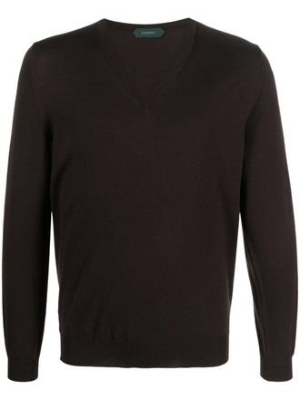 Zanone fine-knit wool blend jumper - men - Polyamide/Virgin Wool - 50 - Brown