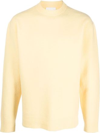 Jil Sander ribbed-trim wool jumper - men - Wool - 54 - Yellow