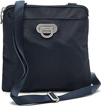 Baggallini Coastal Flip Lock Mini Crossbody Cross Body Womens Handbags French Navy, Nylon