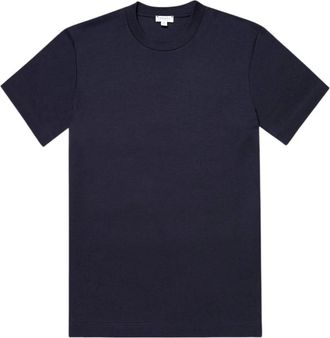 Sunspel Tops, Heren, Blauw, 2Xl, Katoen, Relaxed Fit Heavyweight T-Shirt