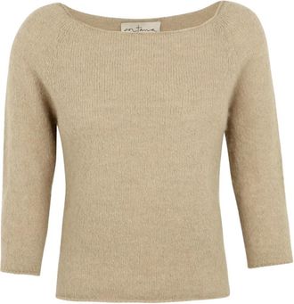Cortana Tops - Dames - Ronde hals truien - Beige - S - Truien & Vesten