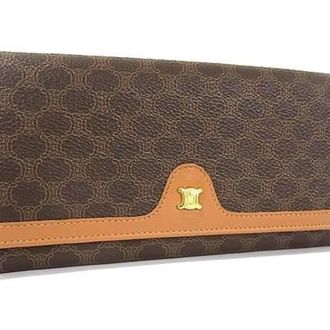 Celine Brown Pvc Leather Long Wallet (Bi-Fold) (Pre-Owned)