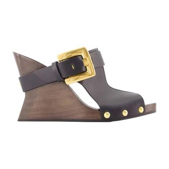 Balmain Anthem Wedge - female - Balmain - Wedges - Black - 3 UK - Shoes