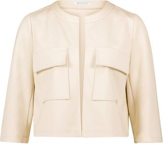 Betty & Co Jassen, Dames, Beige, S, Casual jack met zakken