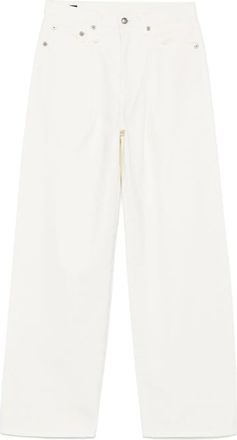 R13 Jeans Damon dritti con pieghe - Bianco