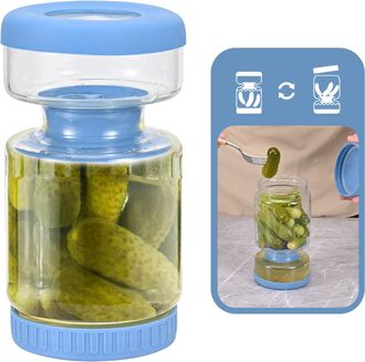 OEM Tarro Para Encurtidos Y Aceitunas, 800 Ml, Tarro Reversible Y Herm&eacute;tico Con Forma De Reloj De Arena Y Colador, Tarro Reversible Para Encurtidos, Apto 