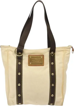 Louis Vuitton Antigua Beige Canvas Tote Bag (Pre-Owned)
