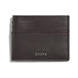 Ermenegildo Zegna Simple Card Case - male - Zegna - Wallets & Cardholders - Brown - ONE SIZE - Accessories