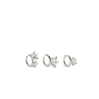 Panconesi Accessoires, Dames, Grijs, ONE Size, Constellation Ear Cuff Set