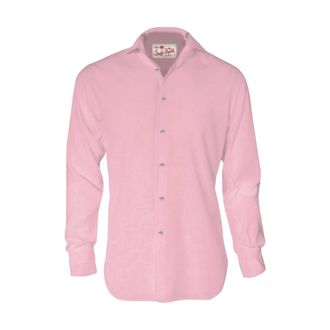 MC2 Saint Barth Linnen Herenoverhemd - Heren - Casual Overhemden - Roze - L - Linnen - Overhemden