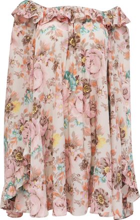 Chlo&eacute; Ruffled Mini Dress In Floral Print Silk